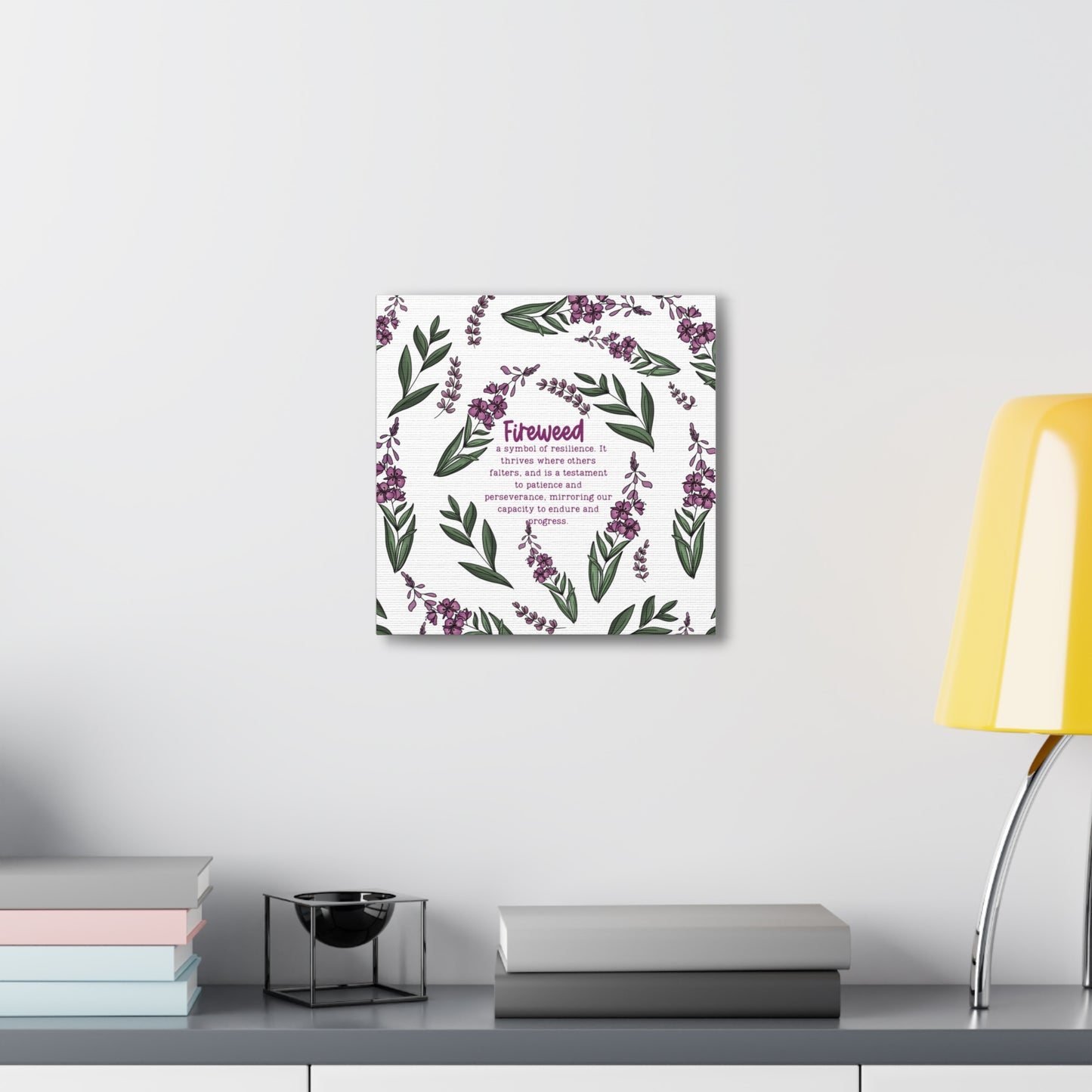 For the love of Fireweed, printed canvas