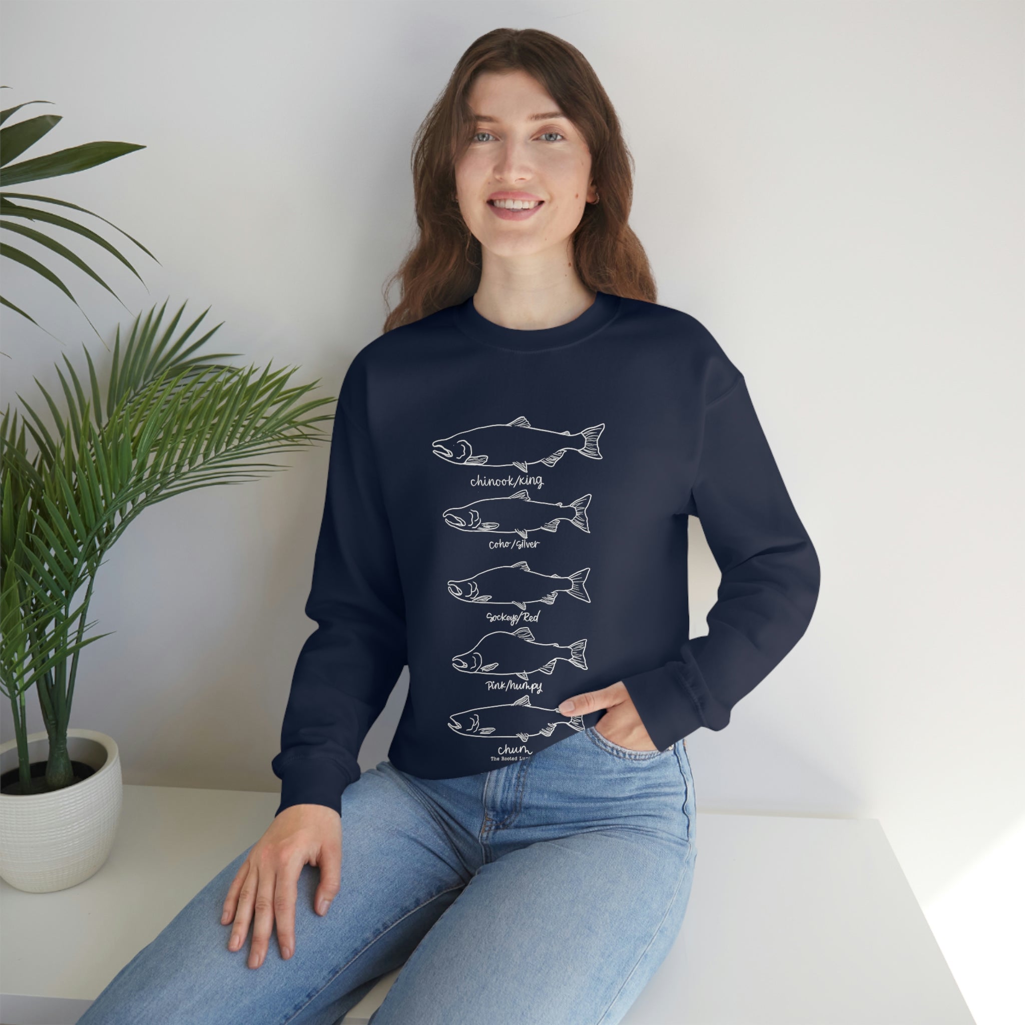 Salmon discount crewneck sweatshirt